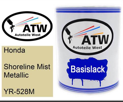 Honda, Shoreline Mist Metallic, YR-528M: 1L Lackdose, von ATW Autoteile West.
